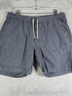 Taylor Stitch Chino Shorts Mens Size L Large Blue Organic Cotton Drawstring 6"